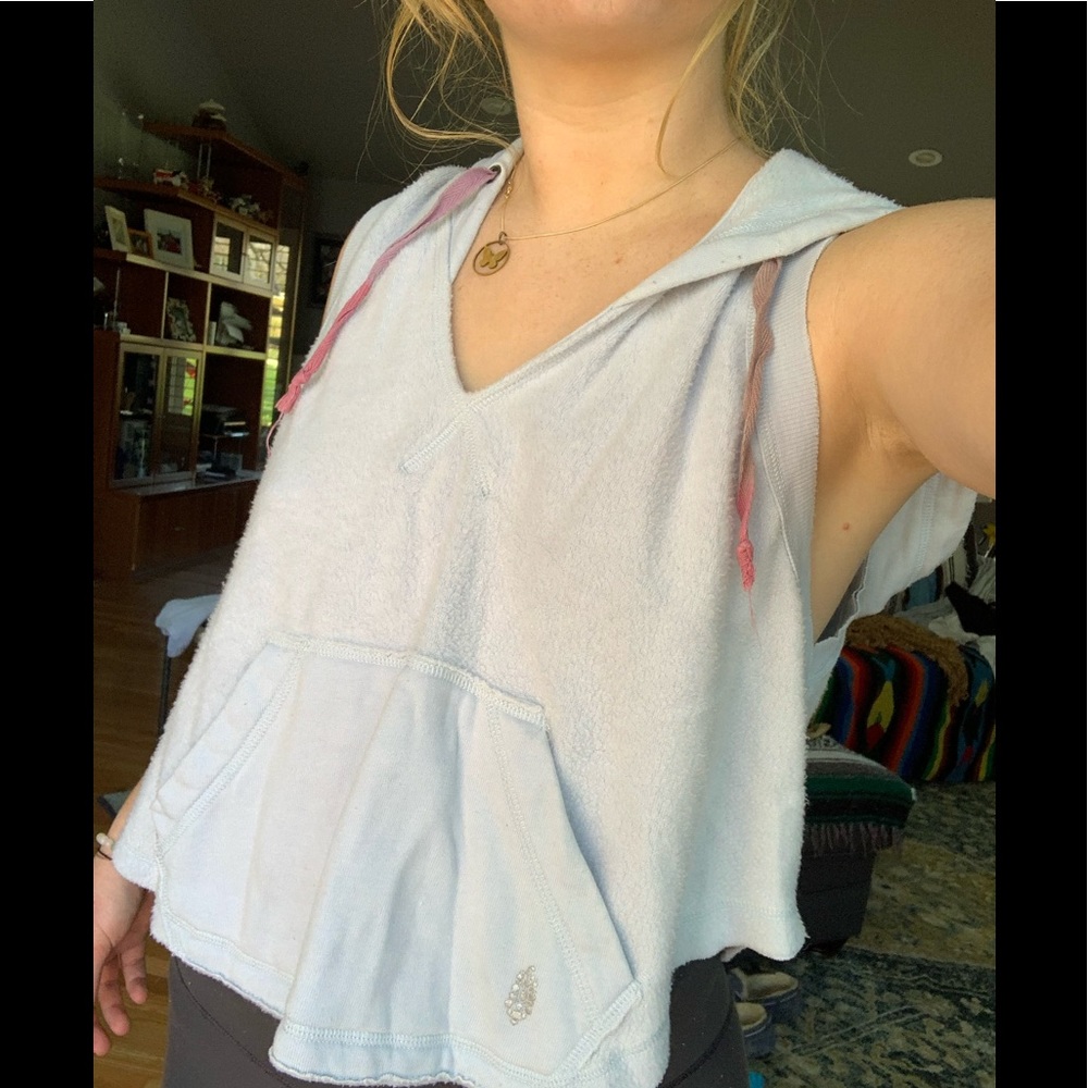 Free people hooded terry tank